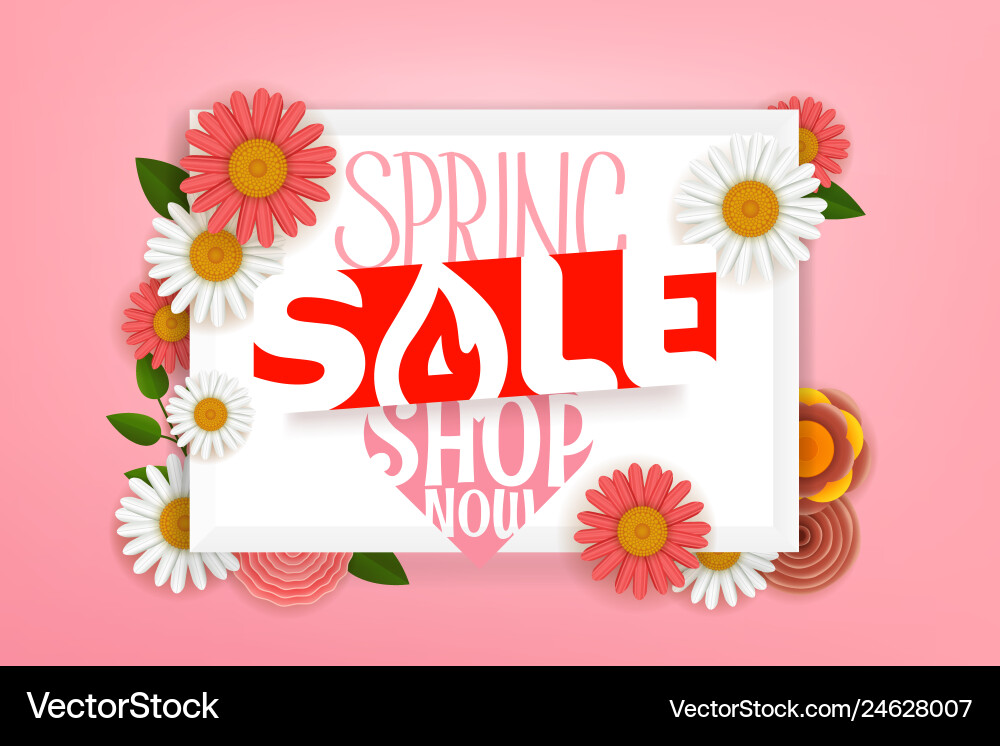 Frühling Verkauf Werbebanner Briefing Shopping Frühling Verkauf Werbebanner Briefing Shopping vektorbild