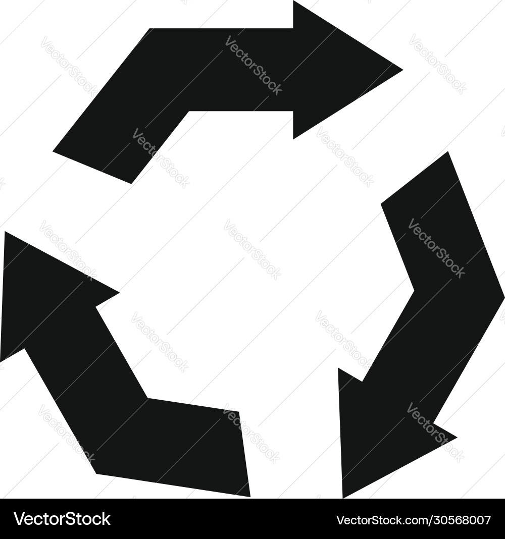 Garbage recycling icon simple style Garbage recycling icon simple style Vector Image