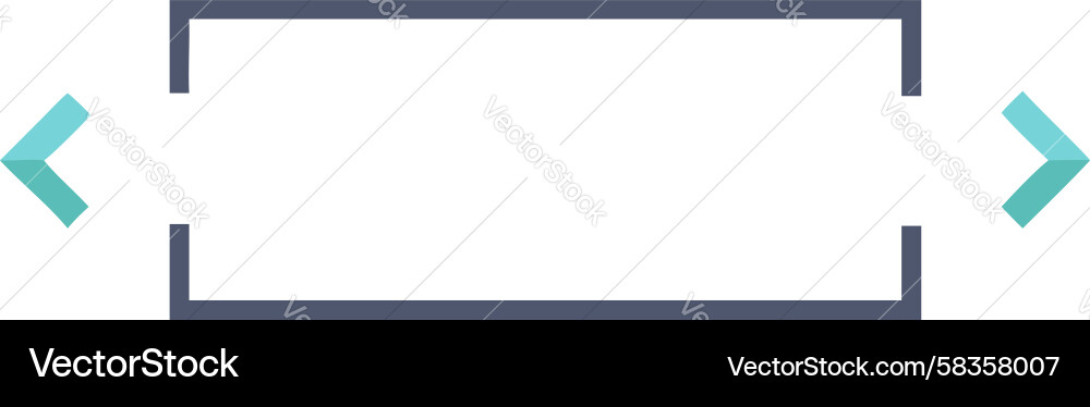 Modern Rectangular Border with Arrows Vector Image