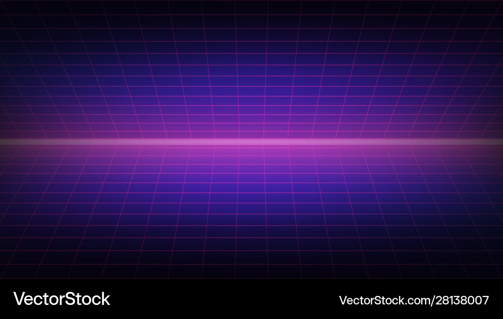 Retro Synth Wave Background vector image