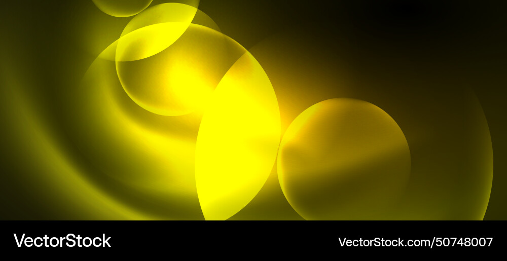 Techno concept with neon circles geometric design Vector Image