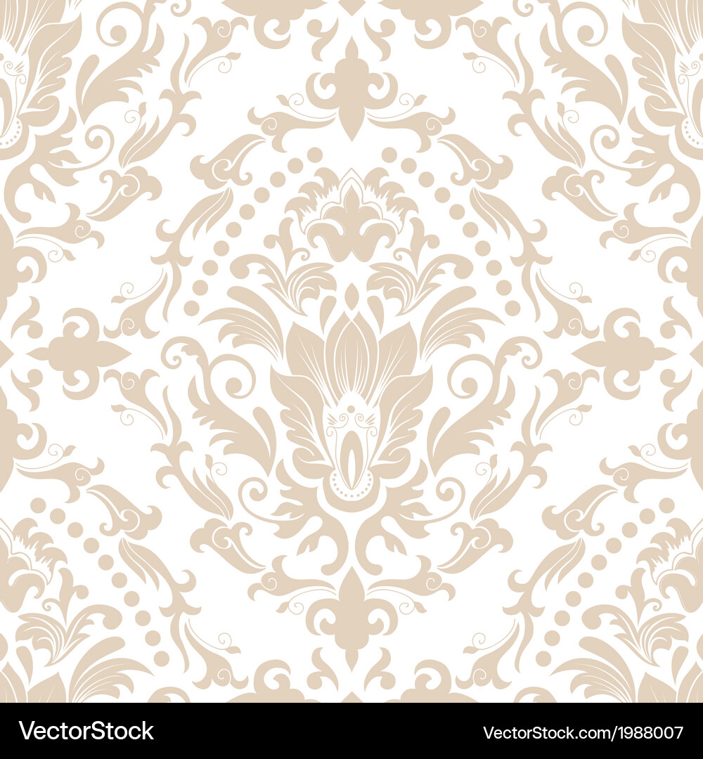 Vintage damask seamless pattern element Vector Image