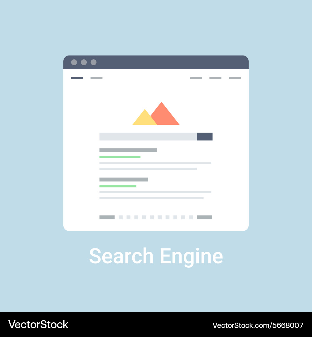 Website Wireframe - Search Engine vector image
