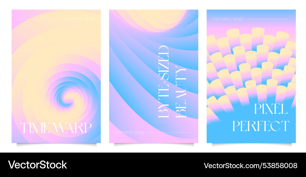 Abstract gradient posters set minimalist style Abstract gradient posters set minimalist style vector image
