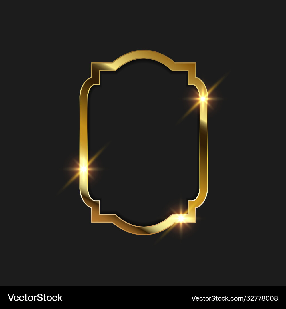 Gold frame design Royalty Free Vector Image - VectorStock