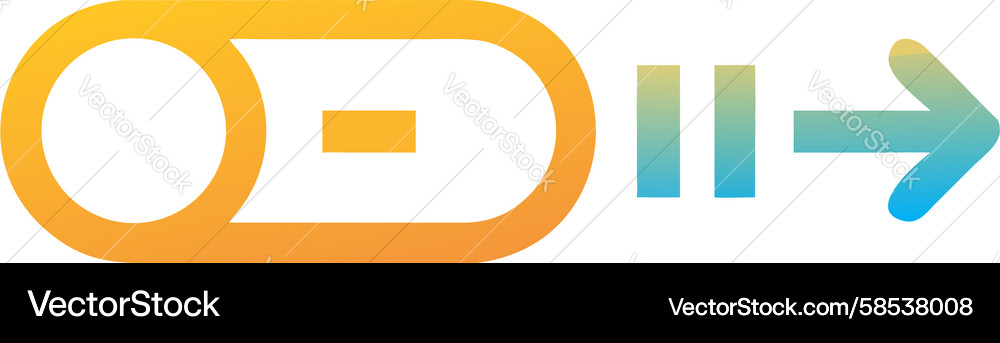 Modern Right Arrow Slider Button Vector Image