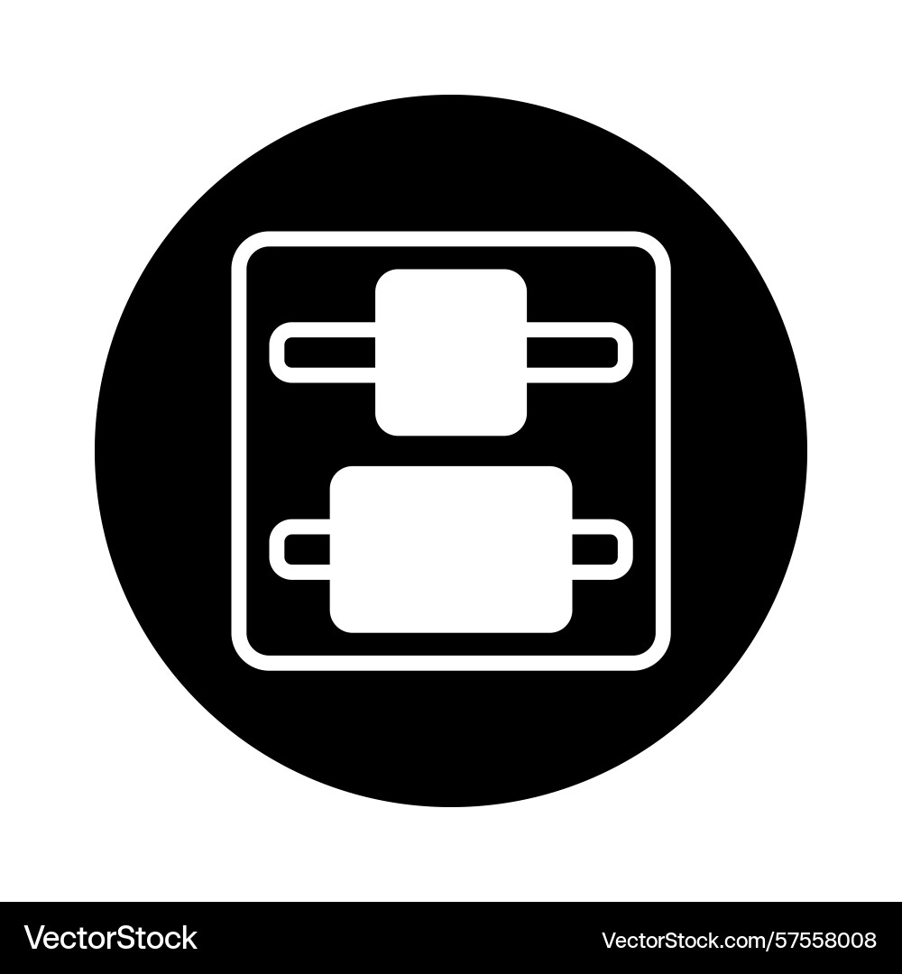 Simple adjustment button icon representing Simple adjustment button icon representing Vector Image