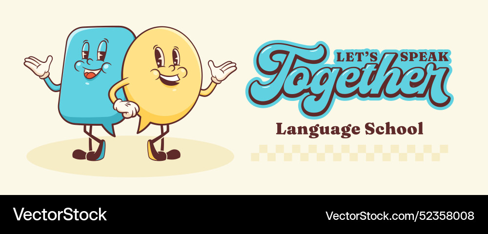 Talk language learning group of characters Talk language learning group of characters vector image
