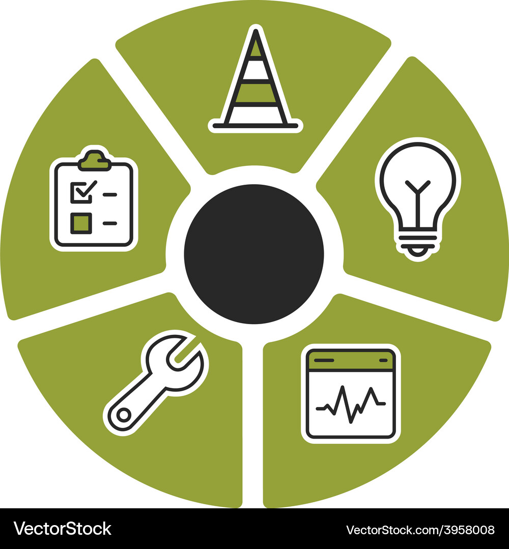 Tech Solutions & Problem Solving Icons Vector Image