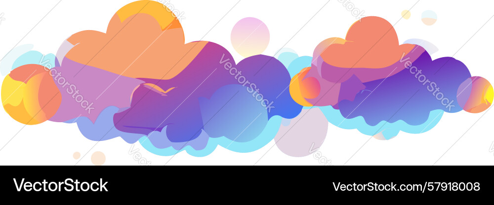 Vivid abstract clouds with dynamic color blends Vector Image