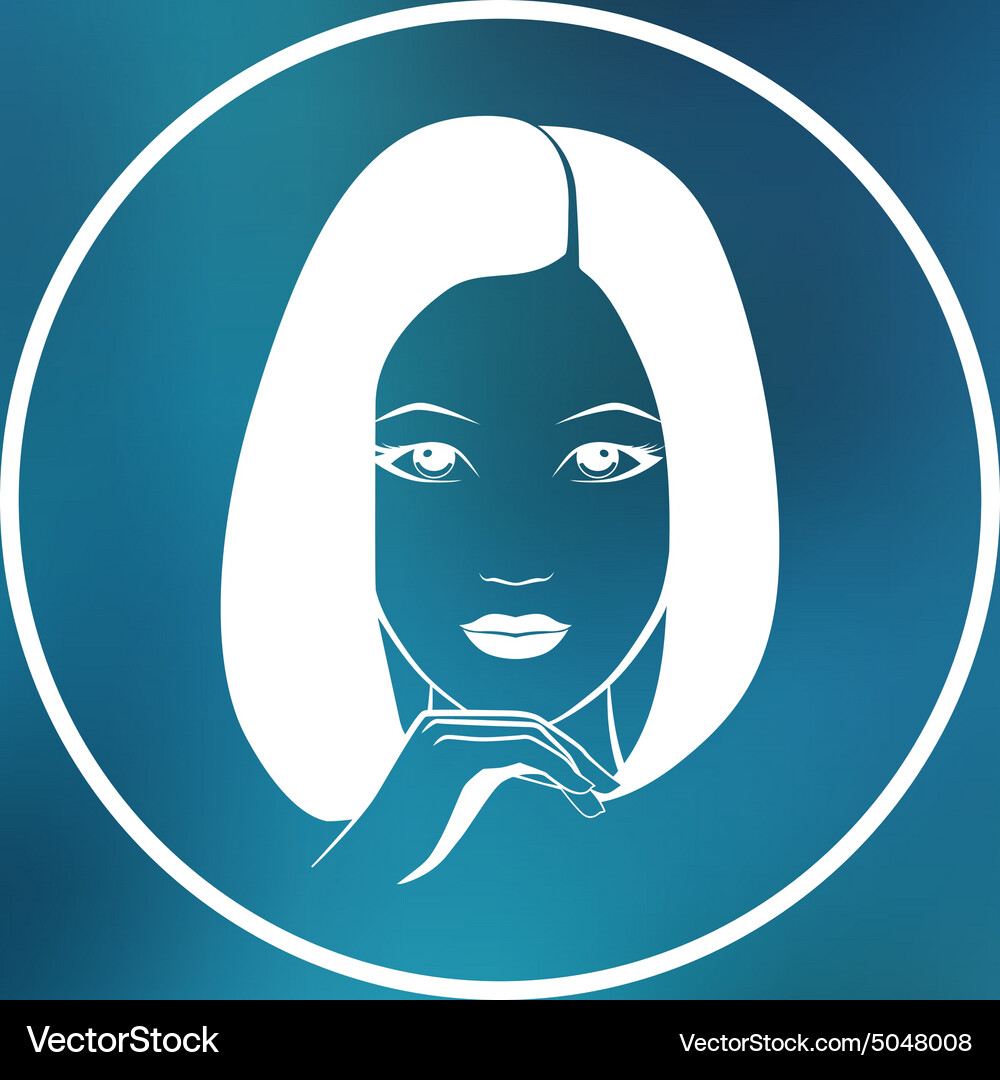 Woman face fashion girl beauty Vector Image
