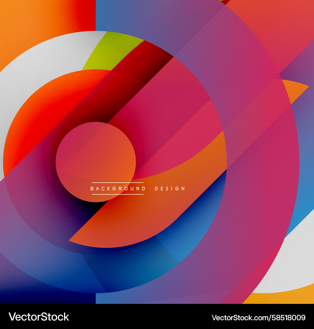 Abstract colorful design overlapping circles Abstract colorful design overlapping circles Vector Image