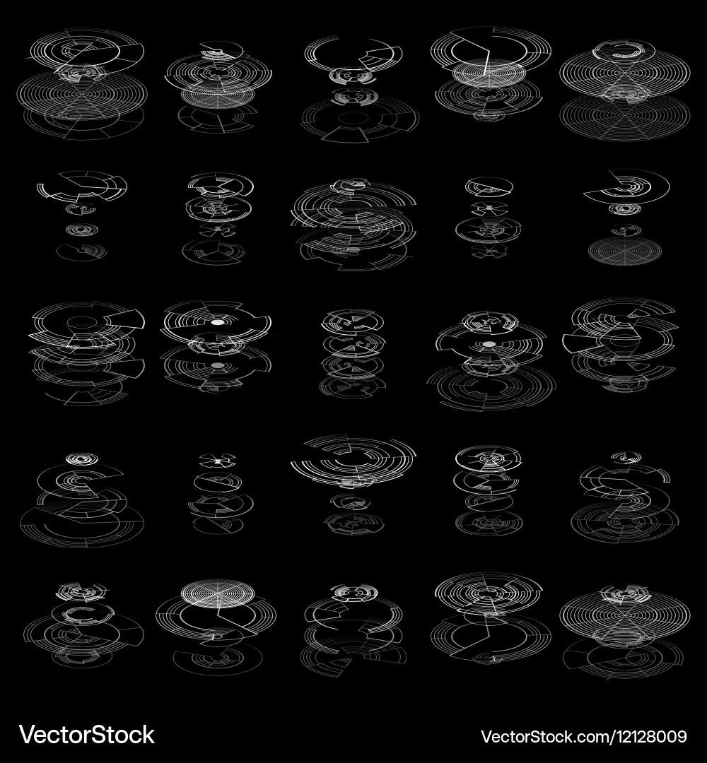 Abstract HUD Interface Elements vector image