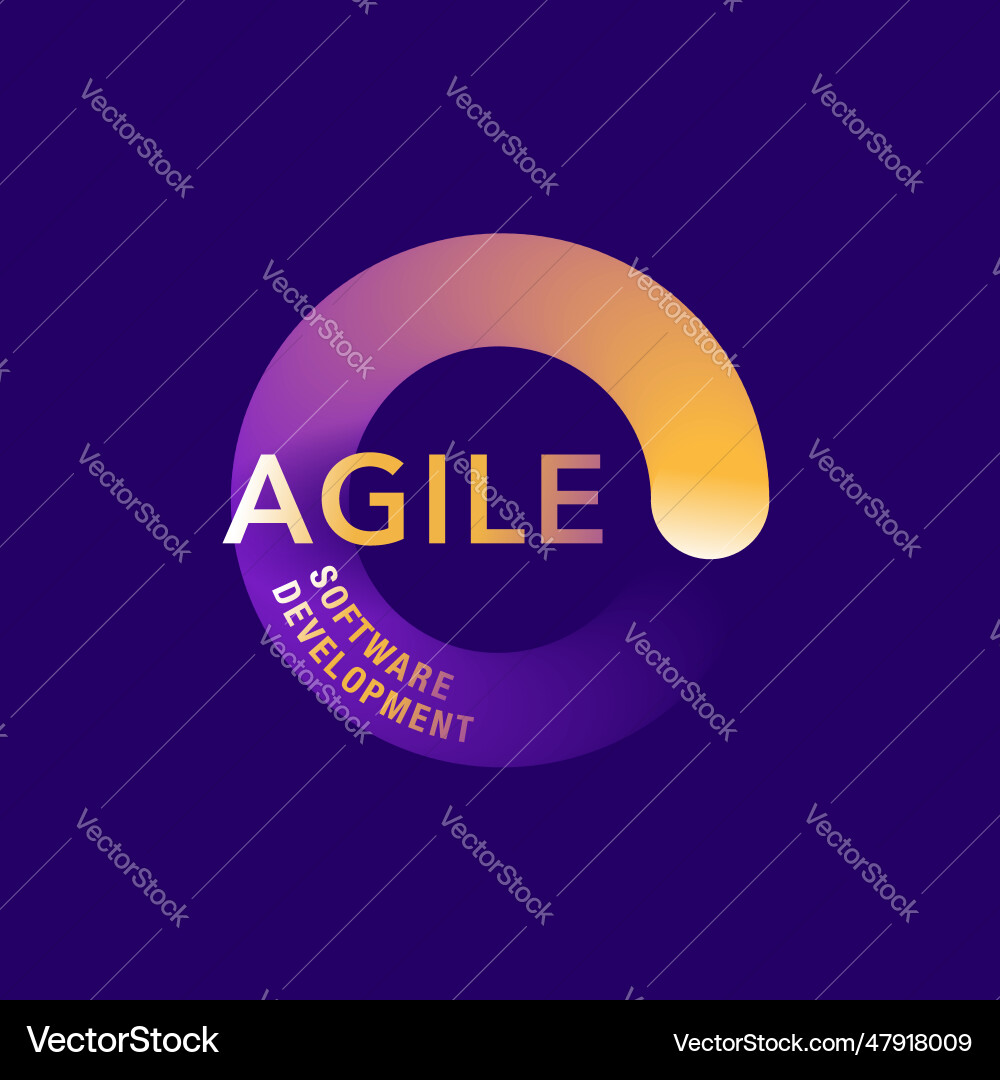 Agile software development concept vector image