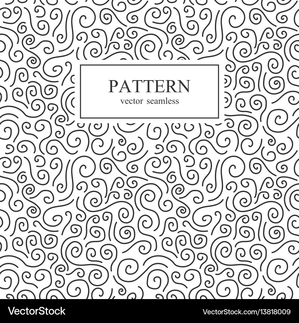 Curly seamless pattern Royalty Free Vector Image