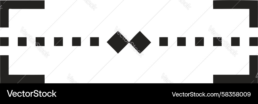 Diamond Segmented Border Vector Image