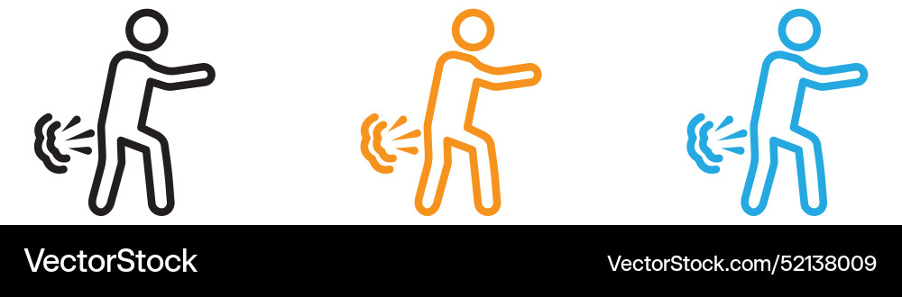 Farting logo set collection for web app ui Vector Image