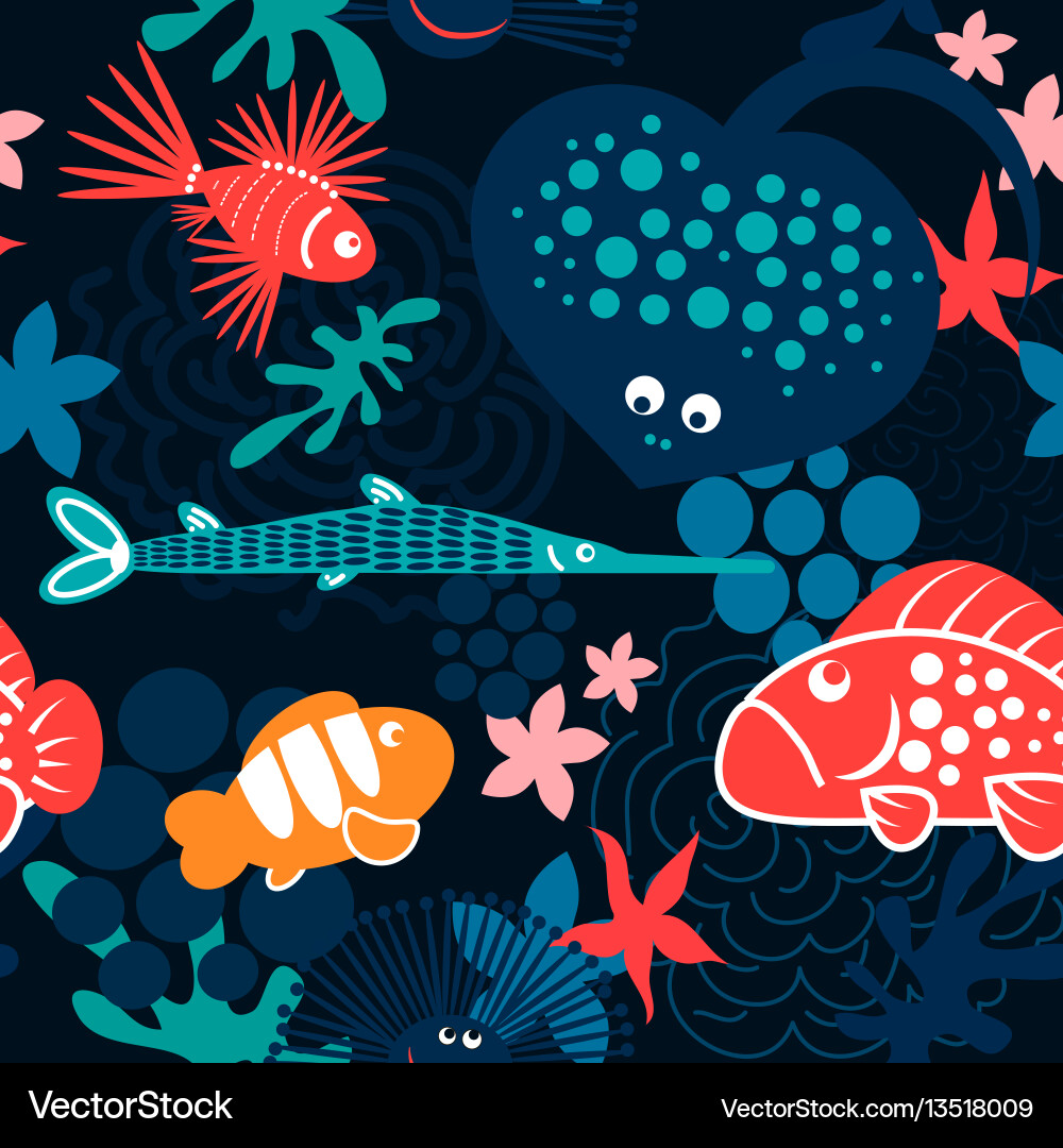 Fish pattern Fish pattern vector image