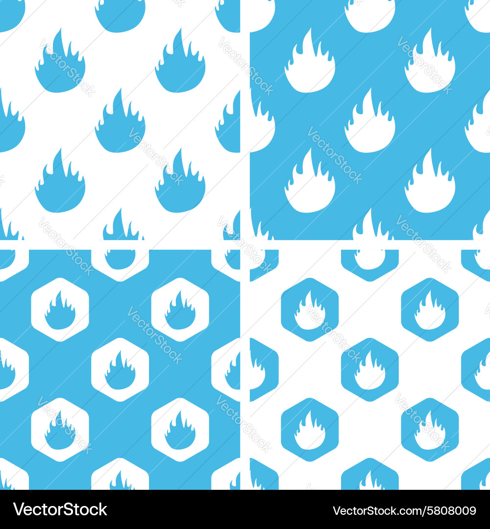 Flame patterns set vector image