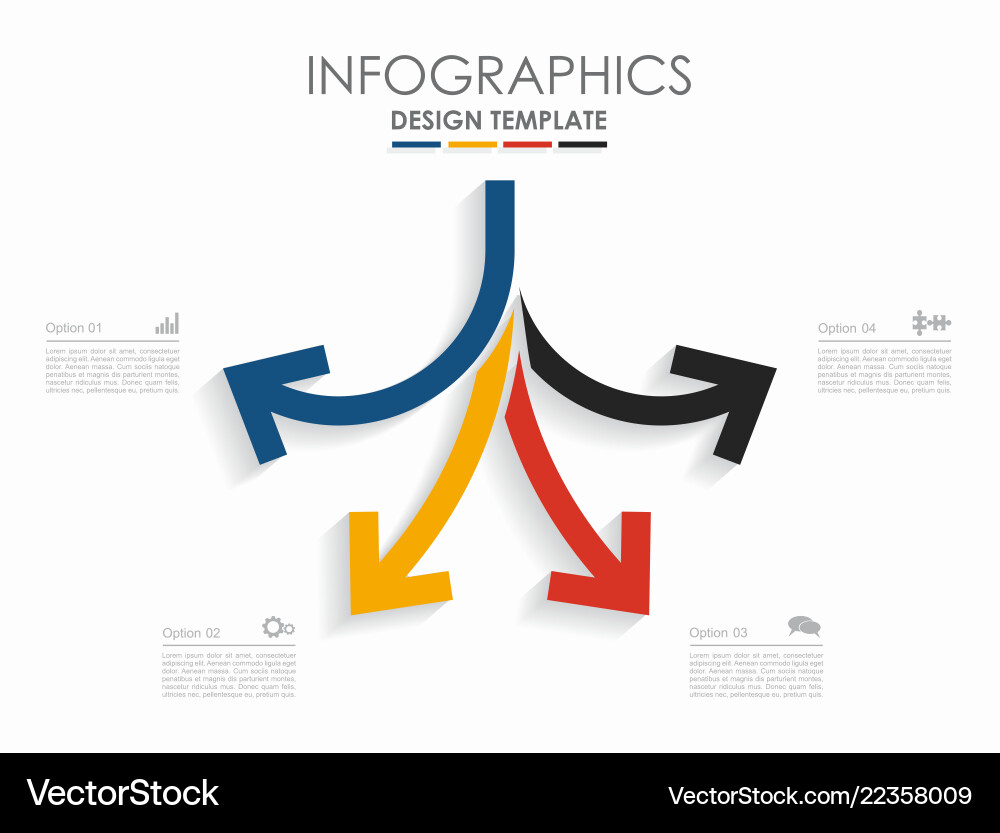 Modern Infographic Template - Flow & Data Vector Image