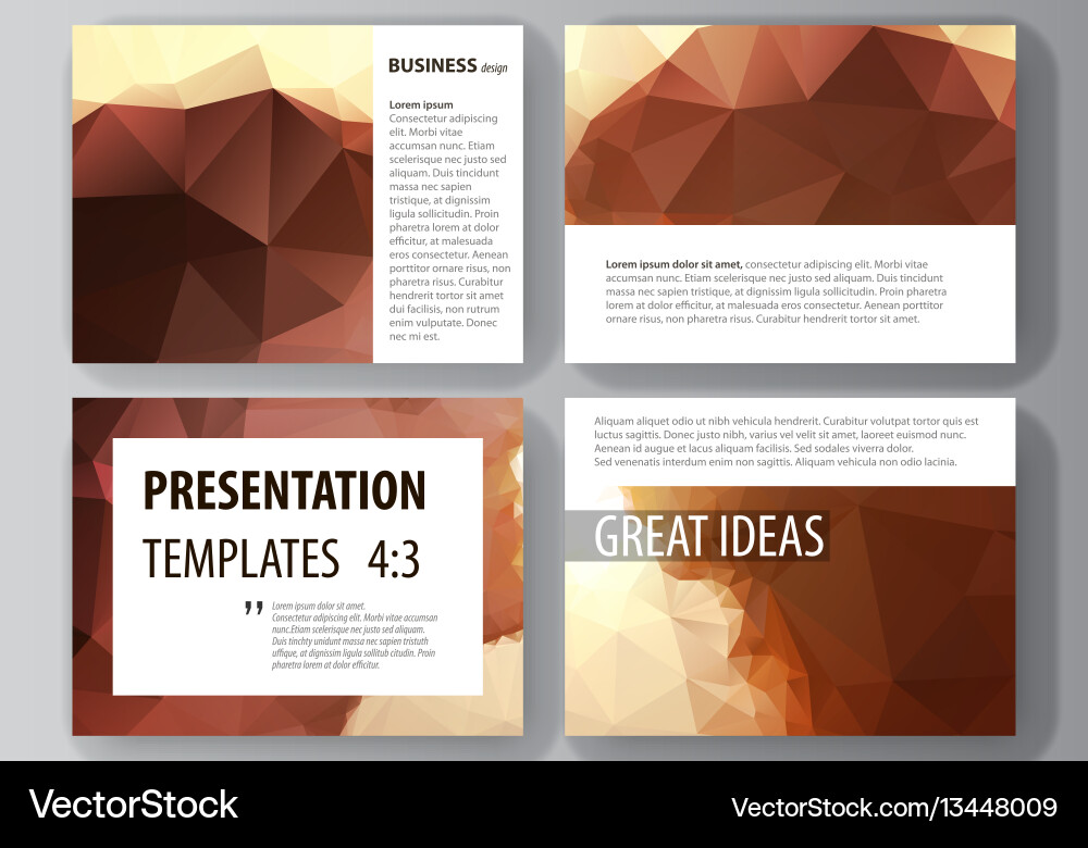 Set of business templates for presentation slides Set of business templates for presentation slides vector image