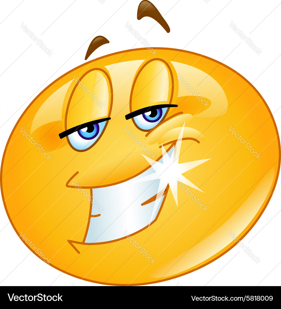 Smiling Twinkle Emoticon – Royalty-Free Vector | VectorStock