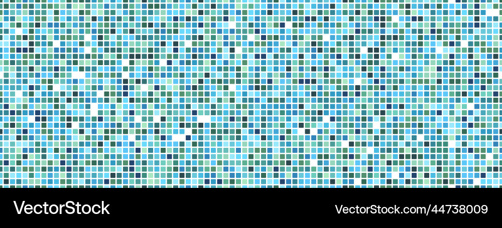 Turquoise blue swimming pool mosaic tile seamless Turquoise blue swimming pool mosaic tile seamless vector image