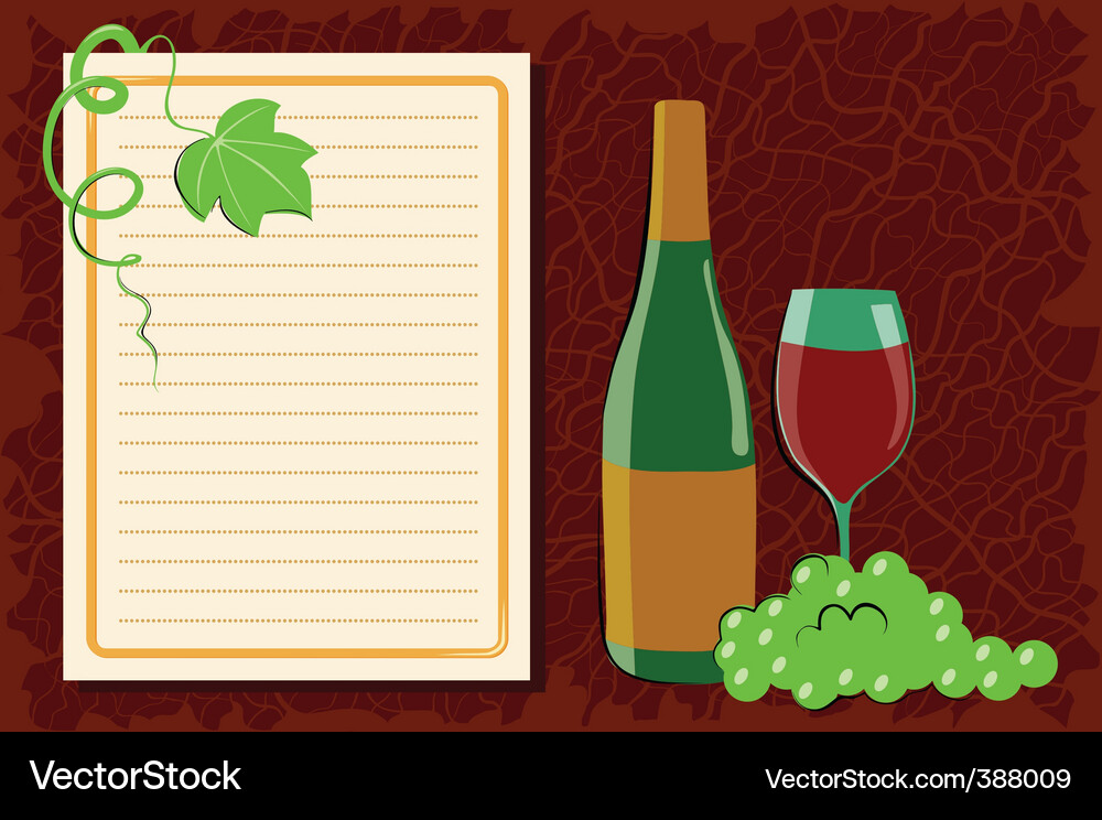 Wine and grape Vector Image