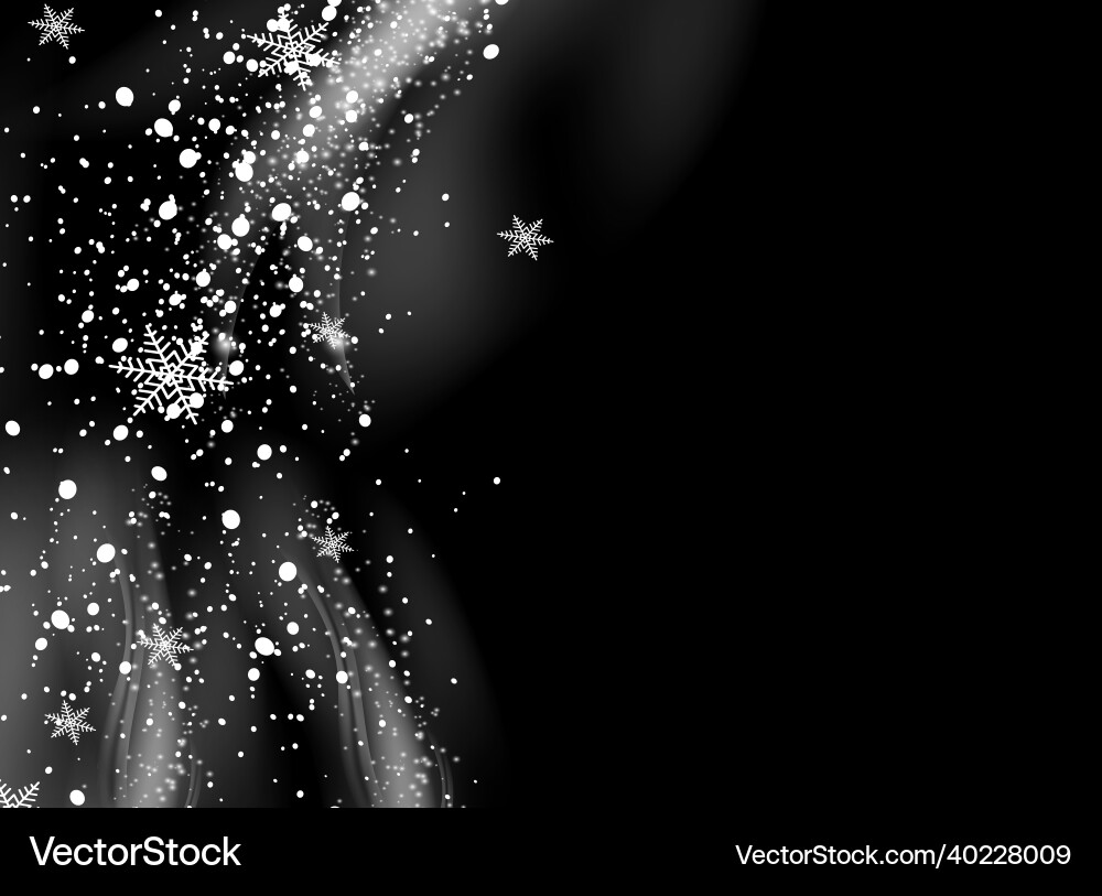 Winter Wind Snowflakes Transparent Background vector image