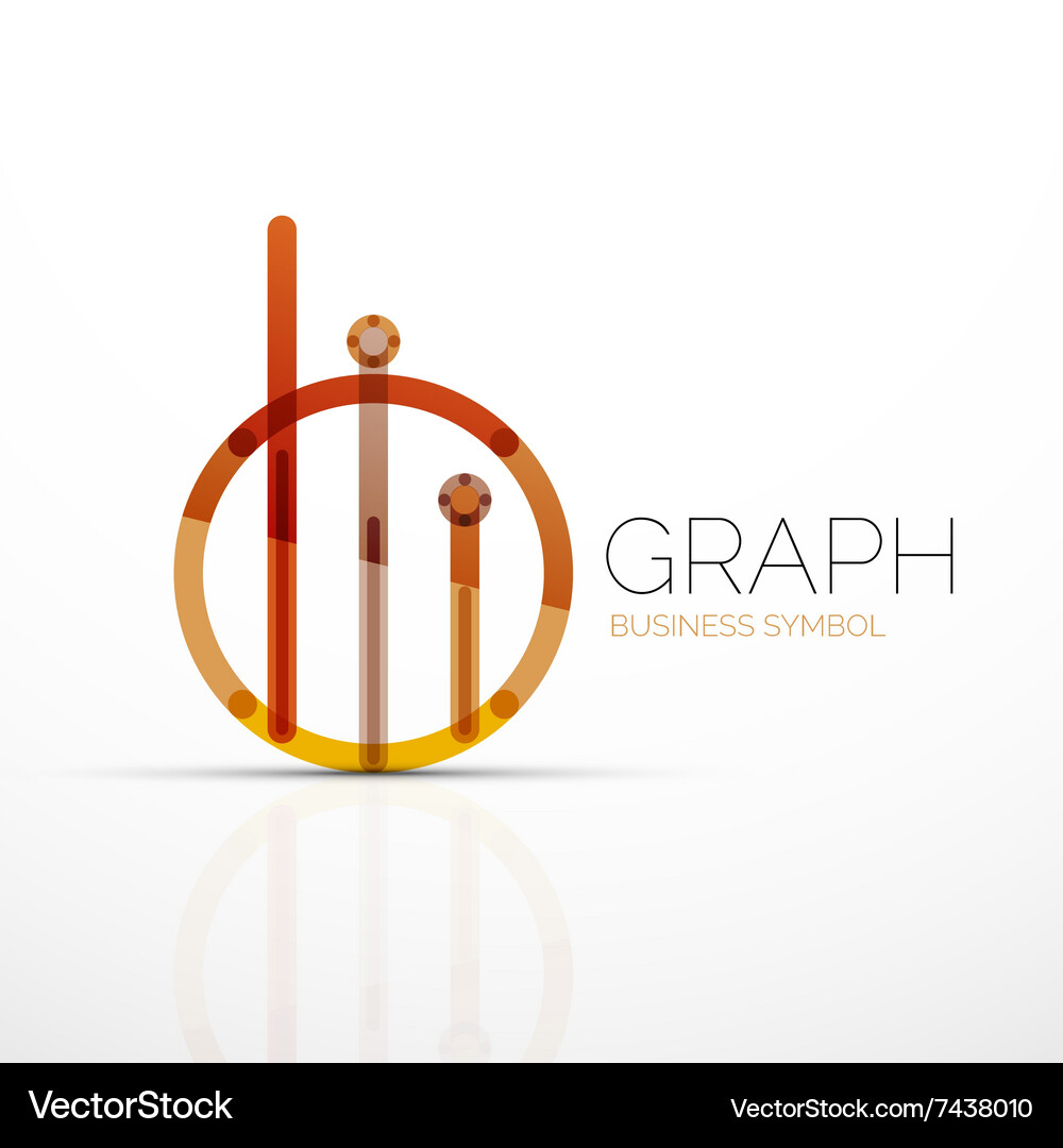 Abstract logo idea linear chart or graph Vector Image
