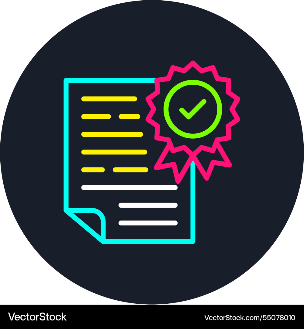 Check line multi color icon Vector Image