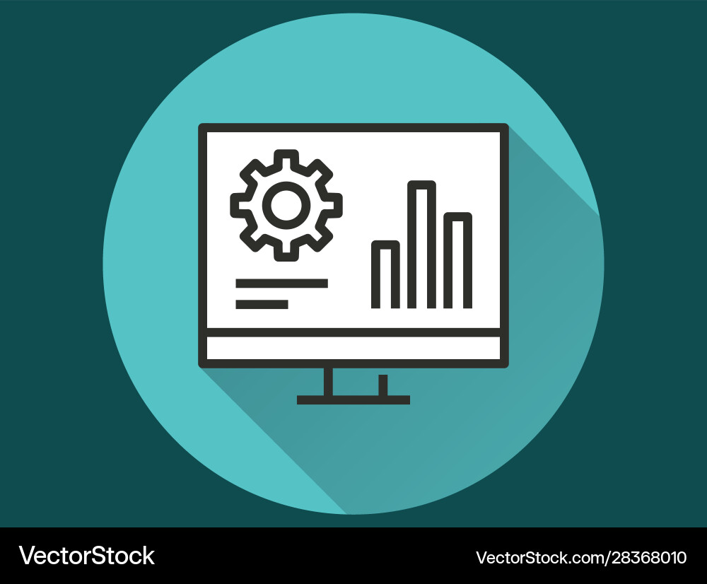 Data science icon for graphic and web design vector image