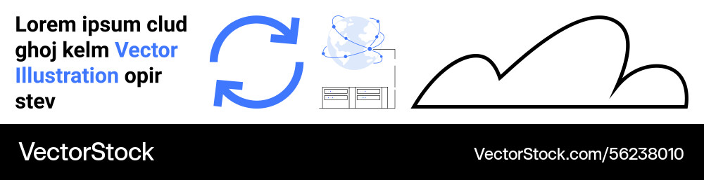 Data synchronization with cloud computing Data synchronization with cloud computing vector image