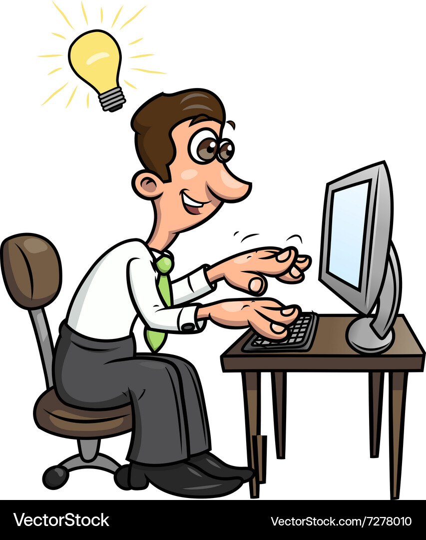 Man has found a solution 2 Vector Image