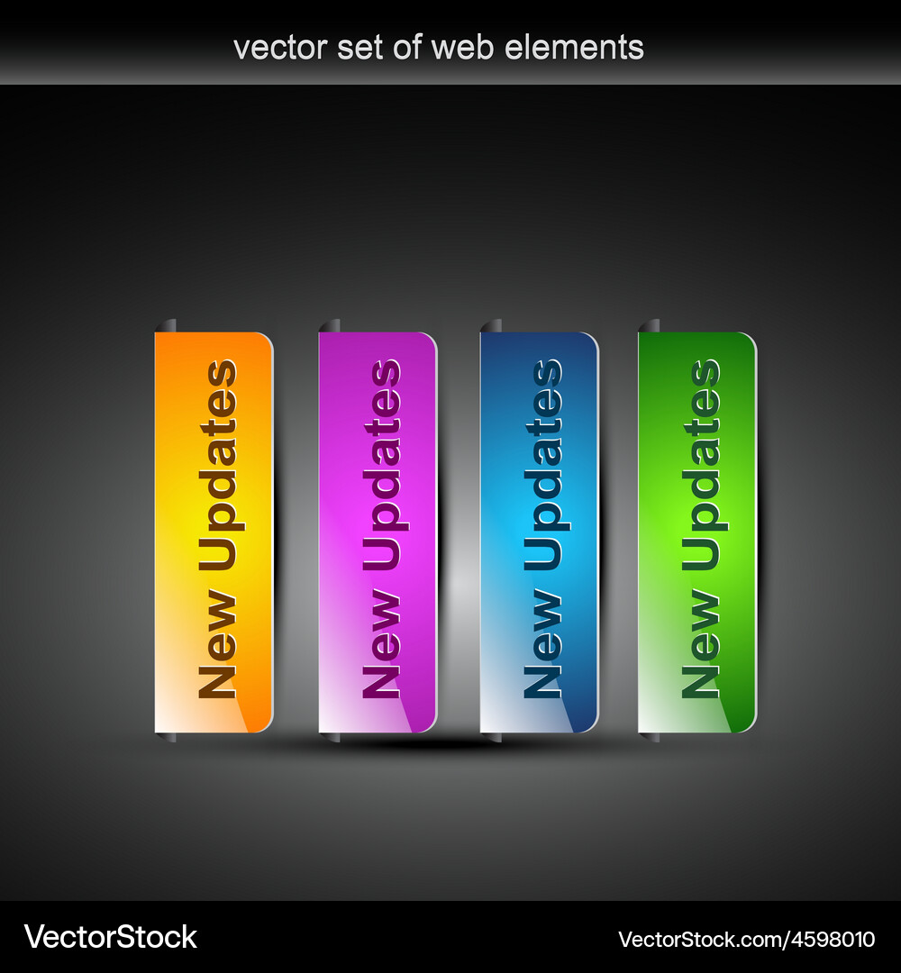 Stylish colorful web buttons Vector Image