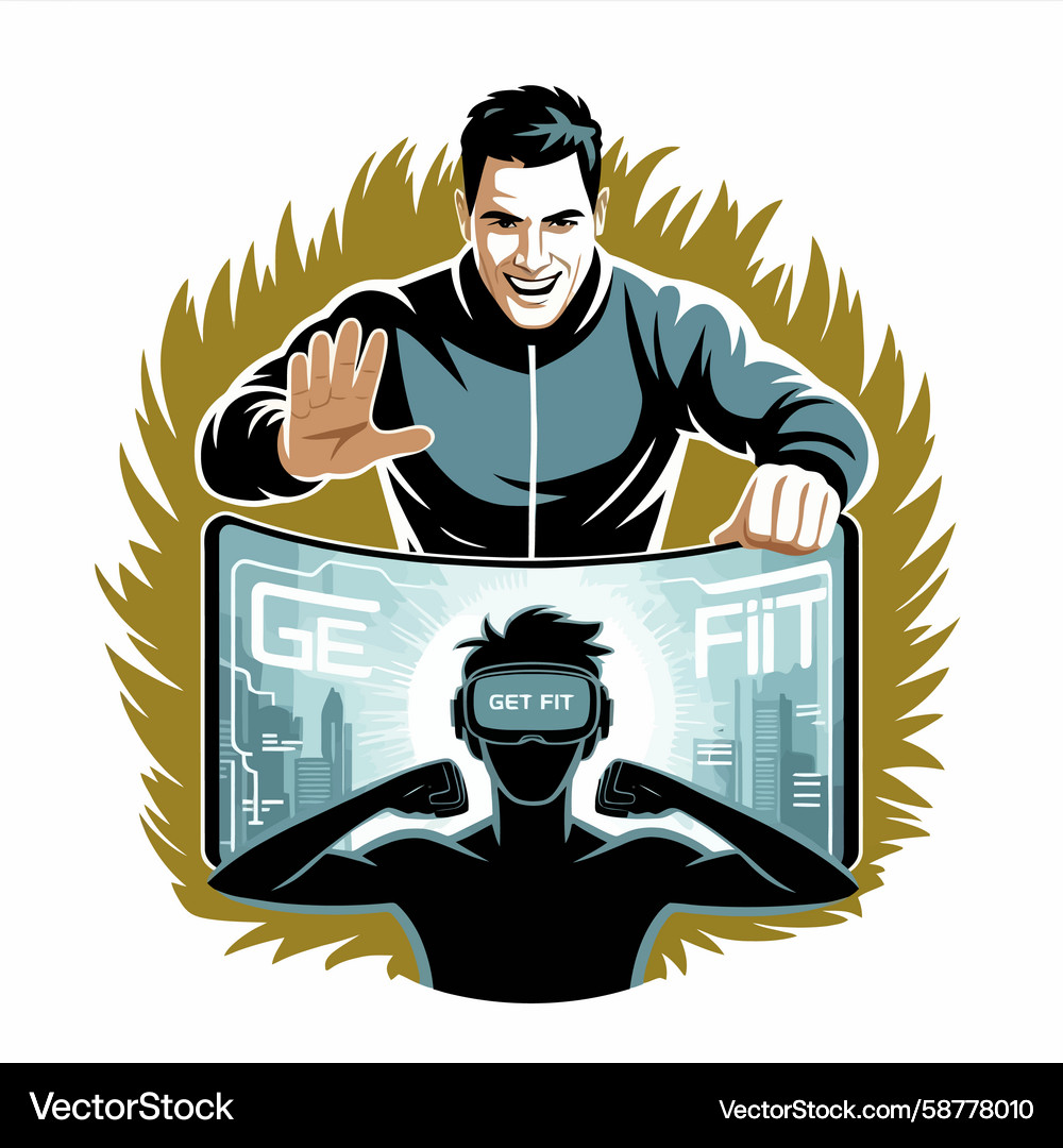 Virtual Reality Gamer Experience Vector Image
