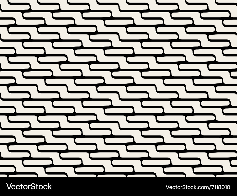 Zigzag Rounded Line Pattern vector image