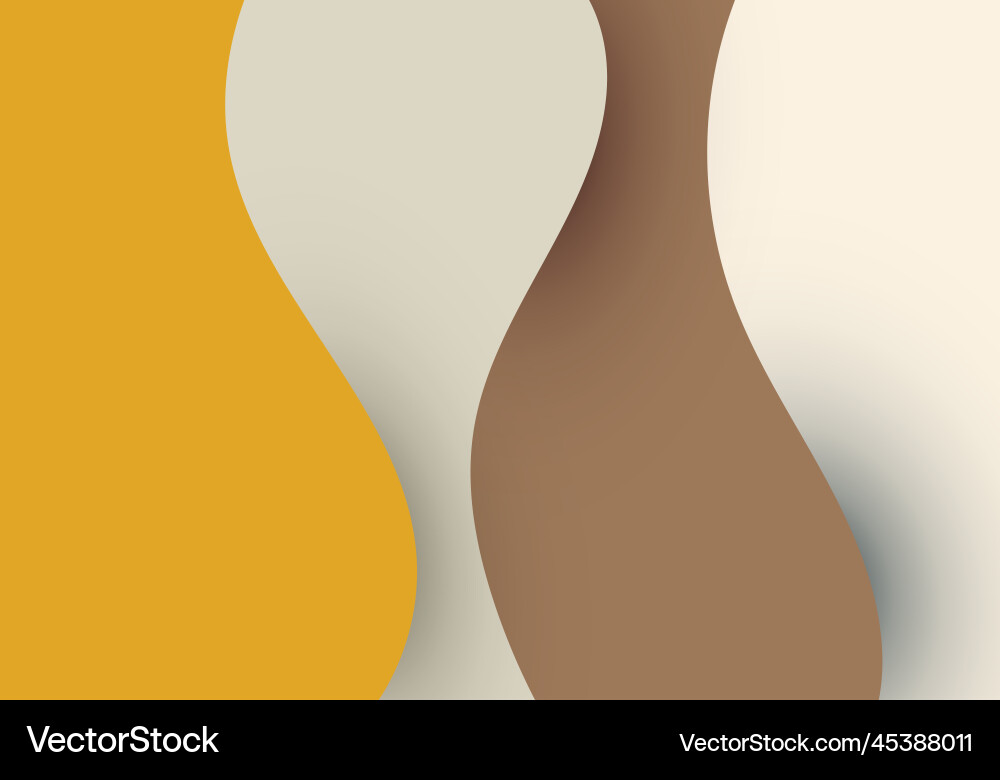 Abstract background yellow brown colors wave vector image