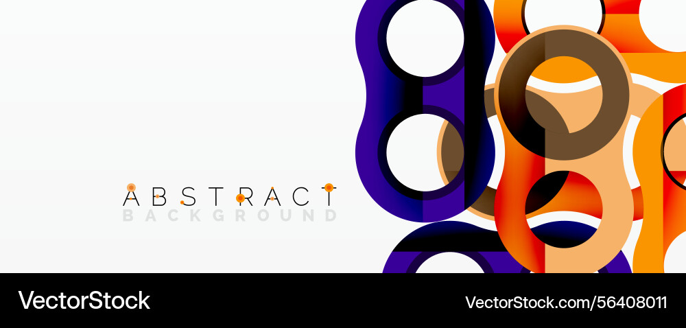 Abstract design features overlapping circles Vector Image