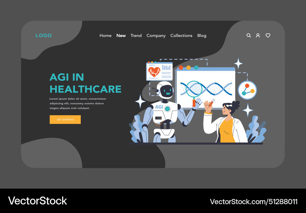 Agi concept flat Royalty Free Vector Image - VectorStock