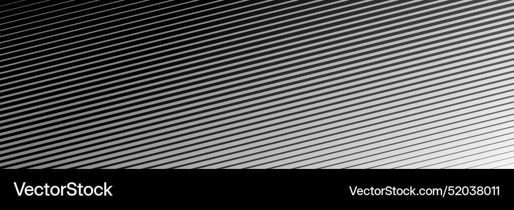 Black diagonal lines with a transition from thin Vector Image