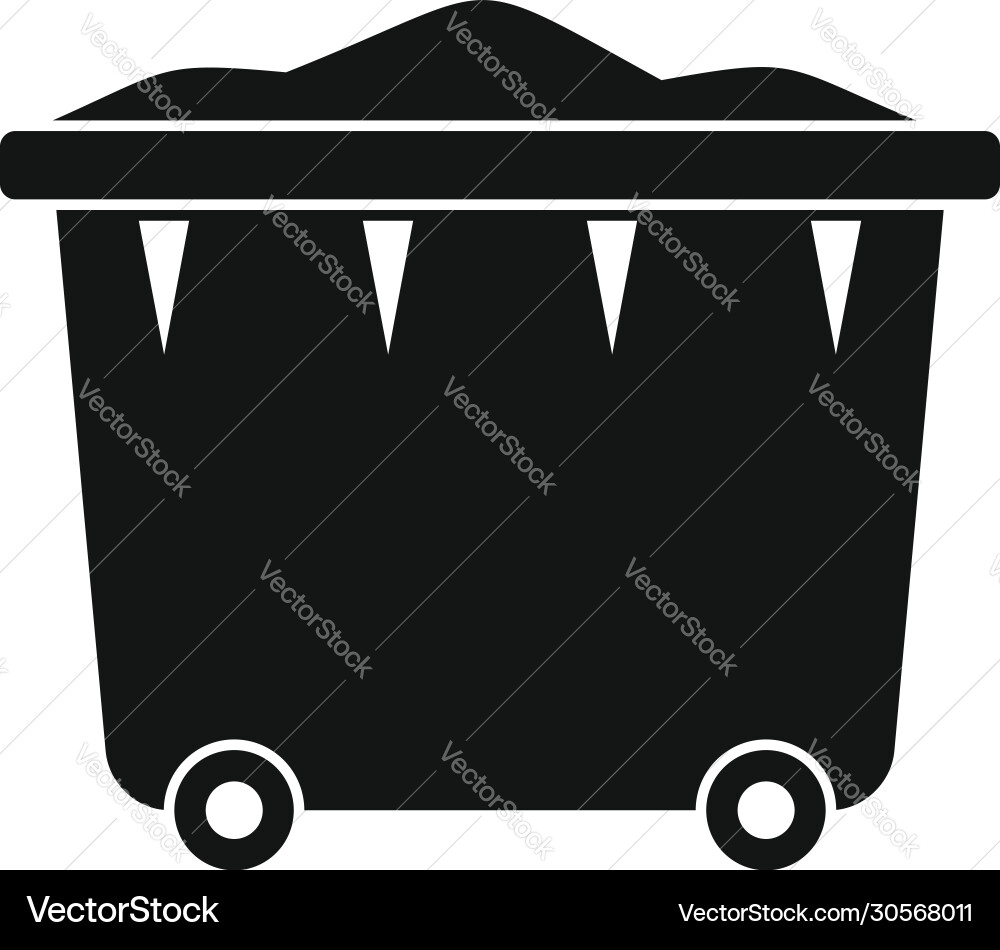 Garbage container icon simple style Vector Image