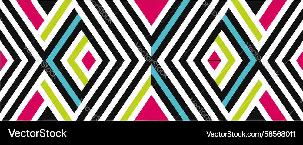 Interlocking Diamond Pattern Vector Image
