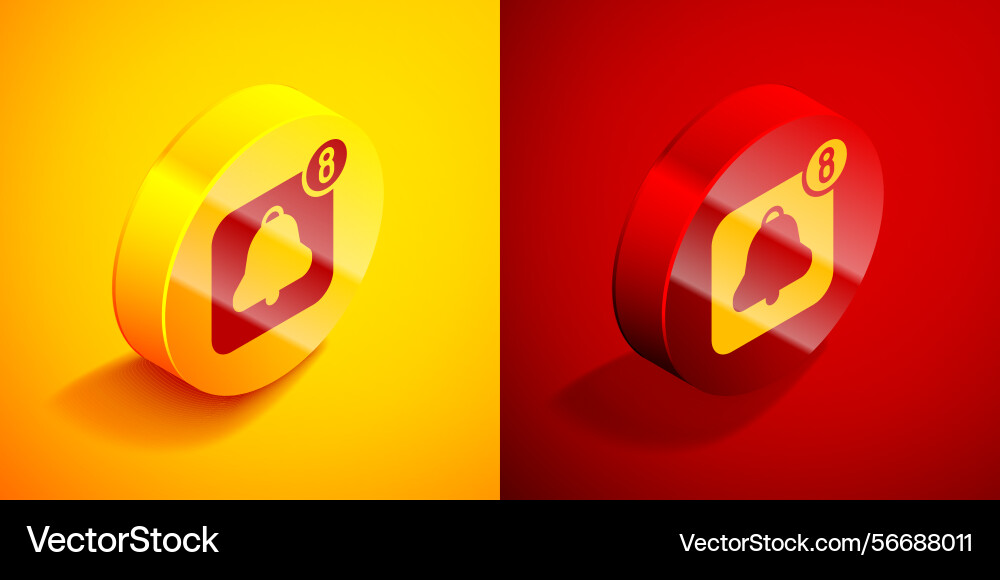 Isometric alarm clock app smartphone interface Vector Image