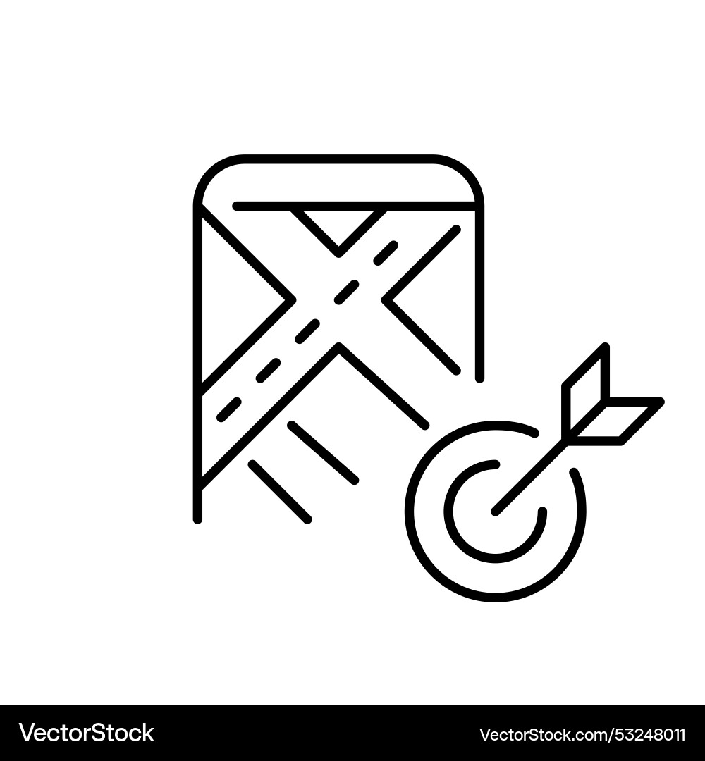 Navigation app on smartphone and arrow hitting Navigation app on smartphone and arrow hitting vector image