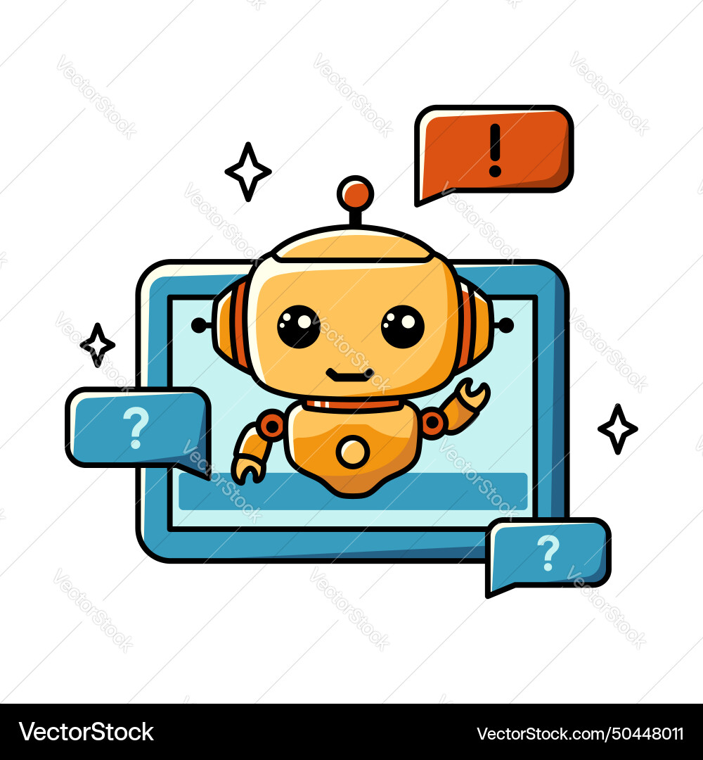 Using ai for consulting and customer support chat vector image