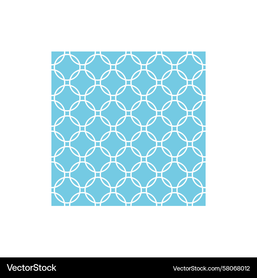 Blue Chain Pattern - Circular Links Vector Image