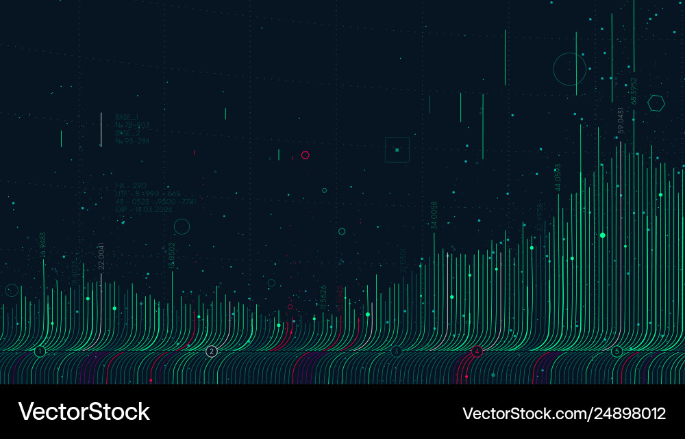 Complex Data Network Visualization vector image