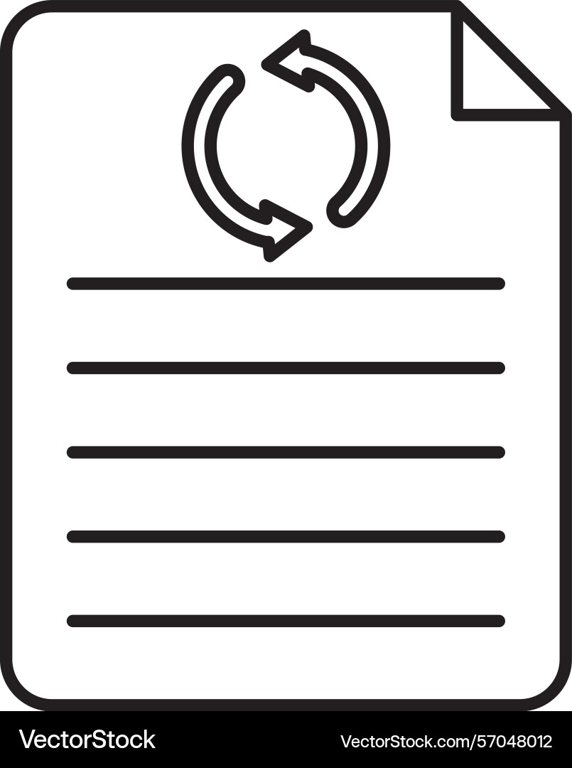 File sync line icon design Vector Image