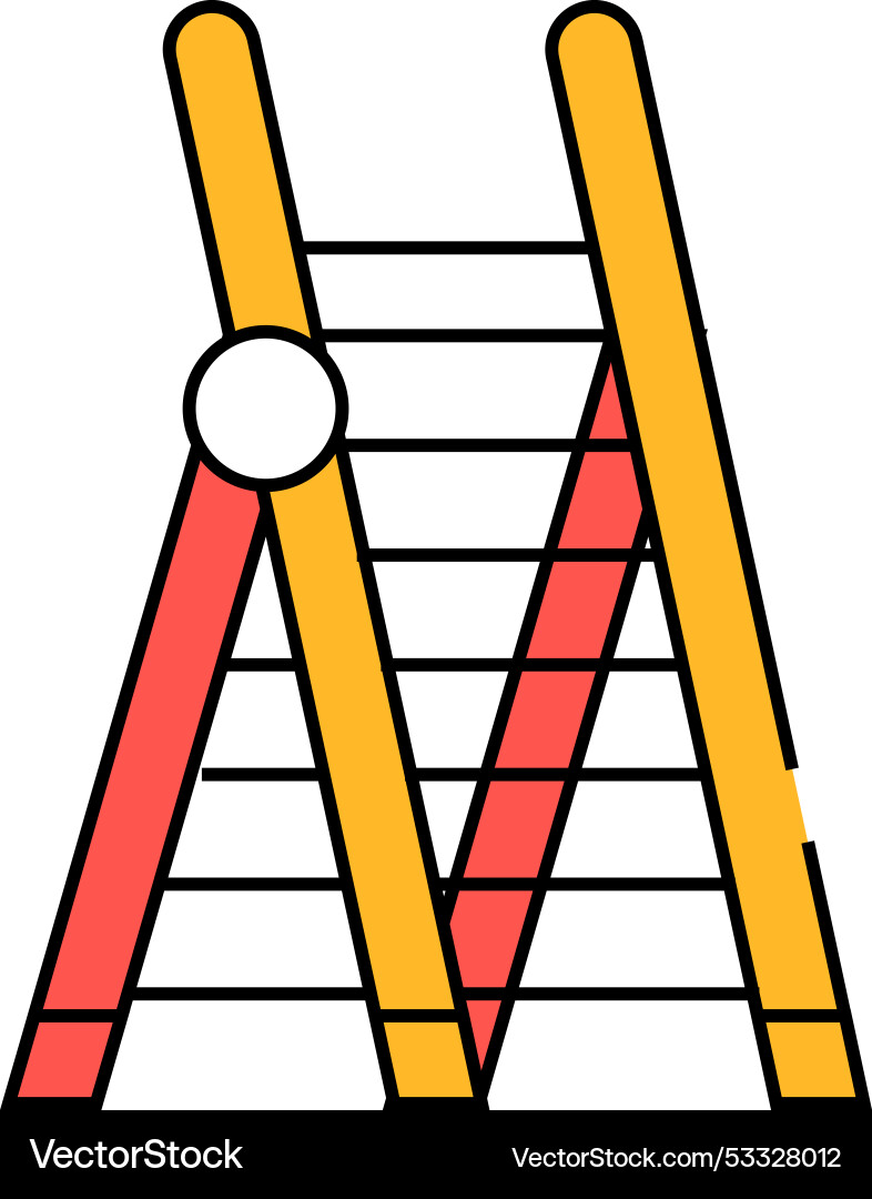 Ladder tool icon color Vector Image